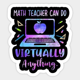 Math Teacher Can Do Virtually Anything Costume Teaching Sticker